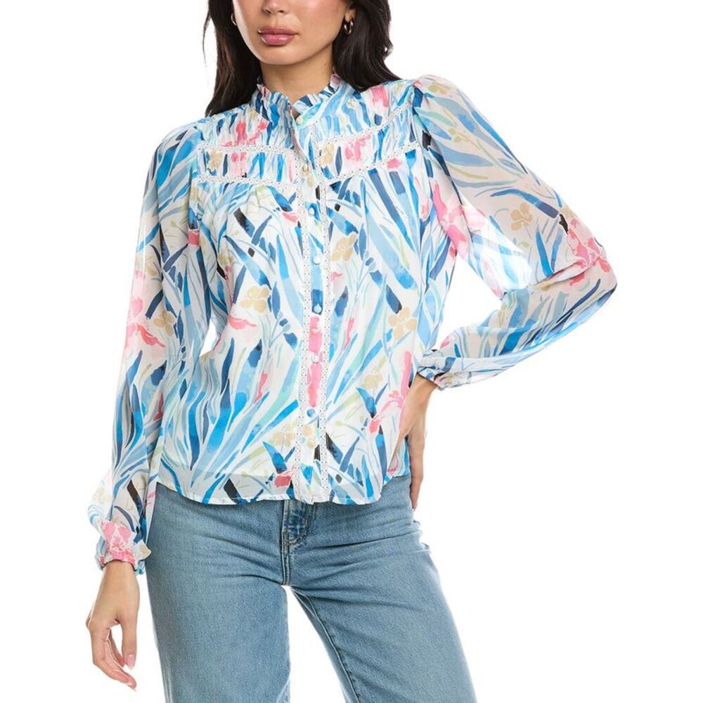 Allison Womens  Monica Blouse, Blue